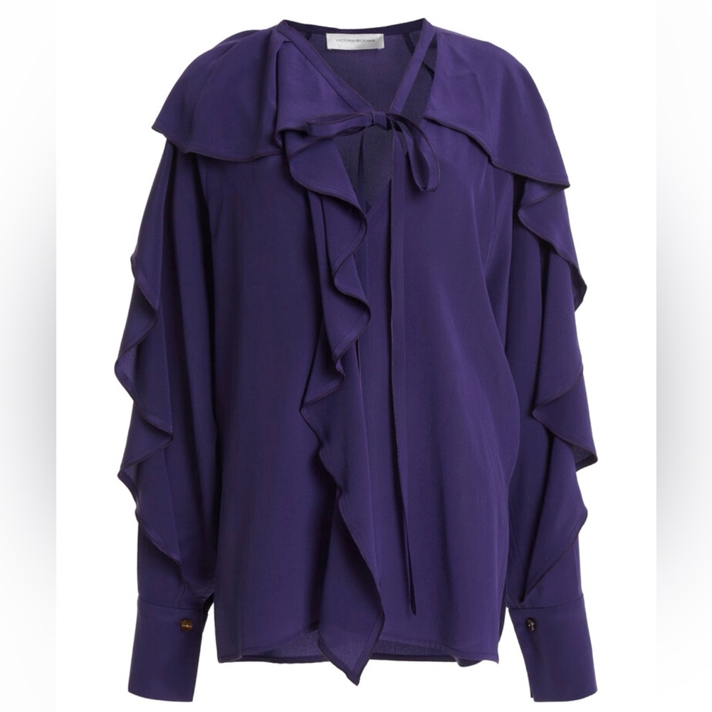 Victoria Beckham Silk Blouse Top, US size 12-14, NWT